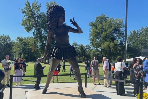 Mesurant près de trois mètres de haut, la statue représentant Tina Turner à Brownsville, aux Etats-Unis, laisse les internautes dubitatifs.