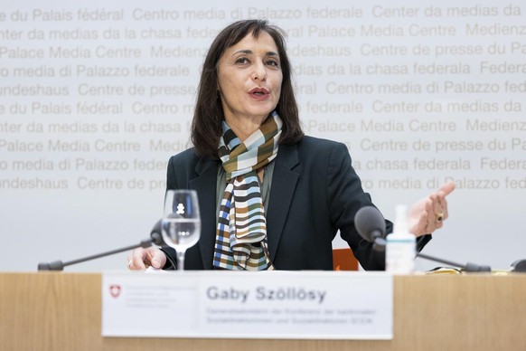 Gaby Szöllösy, secrétaire générale de la Conférence des directrices et directeurs cantonaux des affaires sociales.