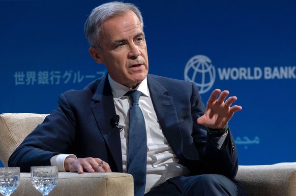 epa11952923 (FILE) - Mark Carney, Co-Chair, Glasgow Financial Alliance for Net Zero (GFANZ) &amp; UN Special Envoy for Climate Action and Finance, attends a panel discussion during the third day of th ...