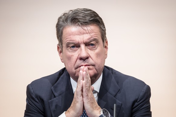 UBS Chairman Colm Kelleher attends news conference in Zurich, Switzerland on Wednesday, March 29, 2023. (KEYSTONE/Michael Buholzer)