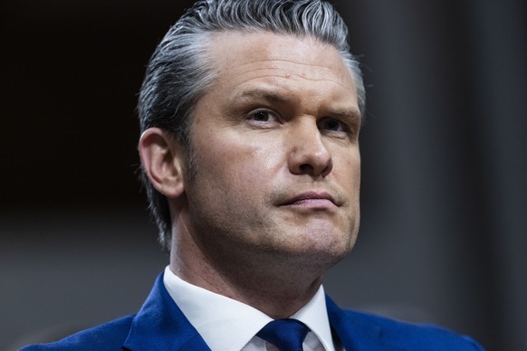 epa12924734 US Secretary of Defense Pete Hegseth testifies before the Senate Armed Services Committee in the Dirksen Senate Office Building in Washington, DC, USA, 30 April 2026. Hegseth appeared befo ...