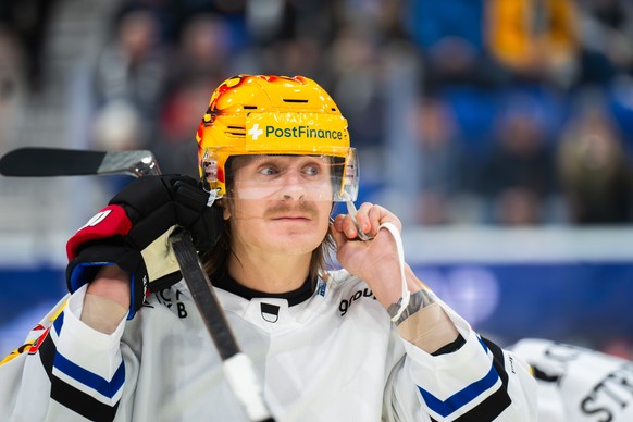 Fribourg?s PostFinance TopScorer Marcus Soerensen (HCFG), during the regular season of National League A (NLA) Swiss Championship 2024/25 between HC Ambri Piotta and Fribourg Gott�ron at the ice stadi ...