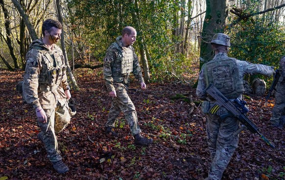 . 23/11/2023. Salisbury Plain, United Kingdom. Prince William, the Prince of Wales , during a visit with the 1st Battalion Mercian Regiment on Salisbury Plain, United Kingdom. PUBLICATIONxINxGERxSUIxA ...