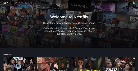 Nestflix n'a en revanche aucun lien avec le vrai site de streaming.