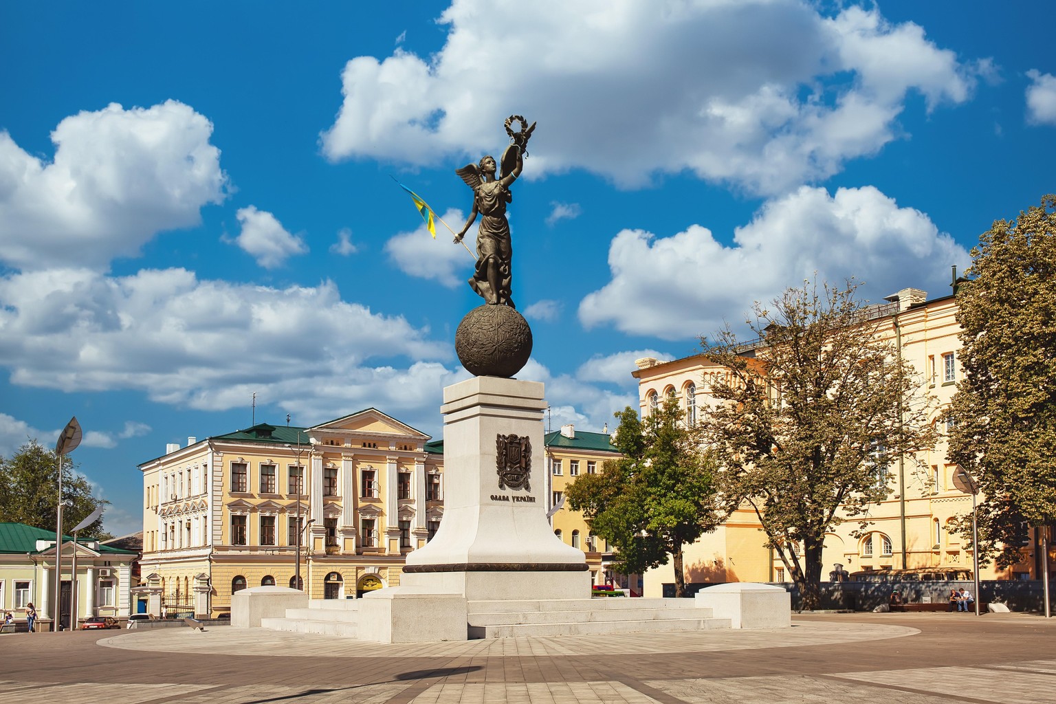 Statue de l&#039;indépendance au centre de Kharkiv