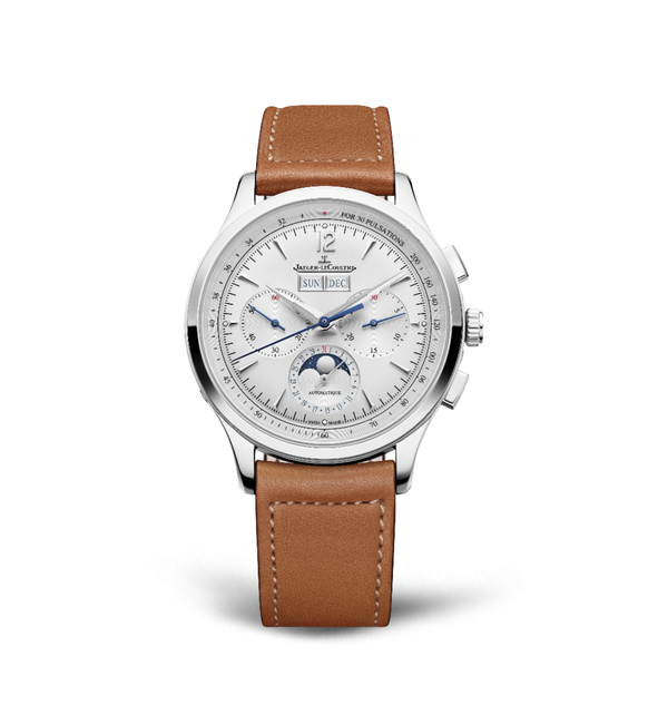 La Jaeger-LeCoultre Master Control Chronograph Calendar est une montre en acier au design sobre et élégant.