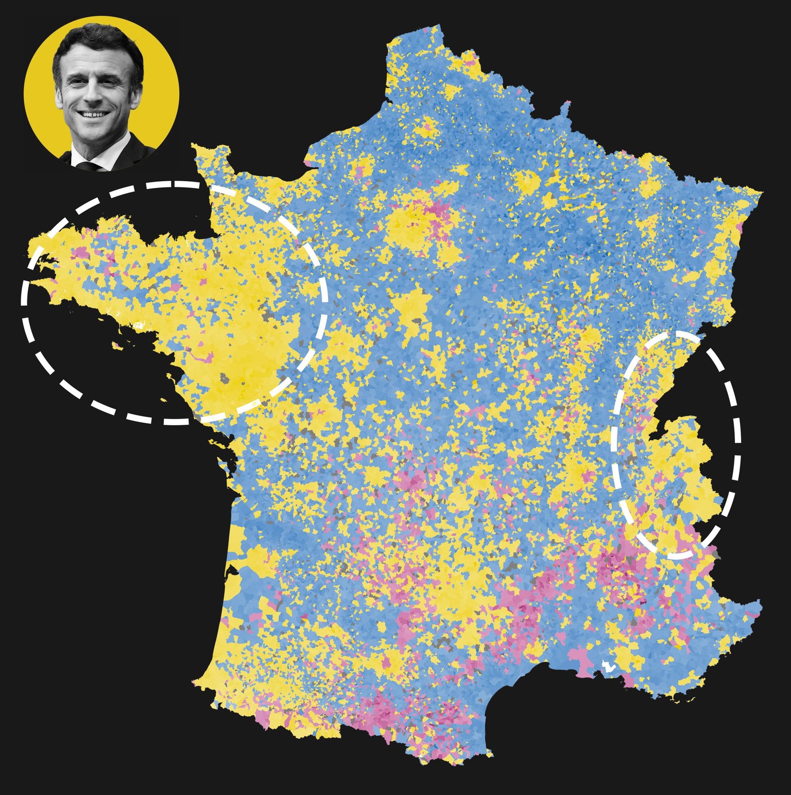 Macron résultats carte