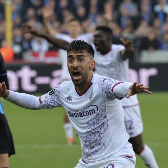 La joie de Nicolas Gonzalez au coup de sifflet final: la Fiorentina est à nouveau en finale de la Conference League.