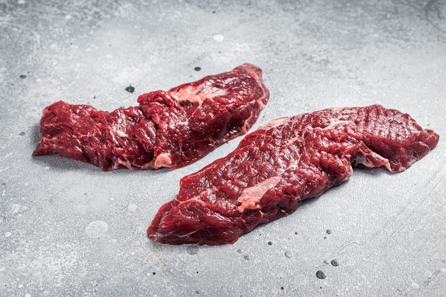Steak onglet – Hanger Steak Nierenzapfen. Rindfleisch essen kochen