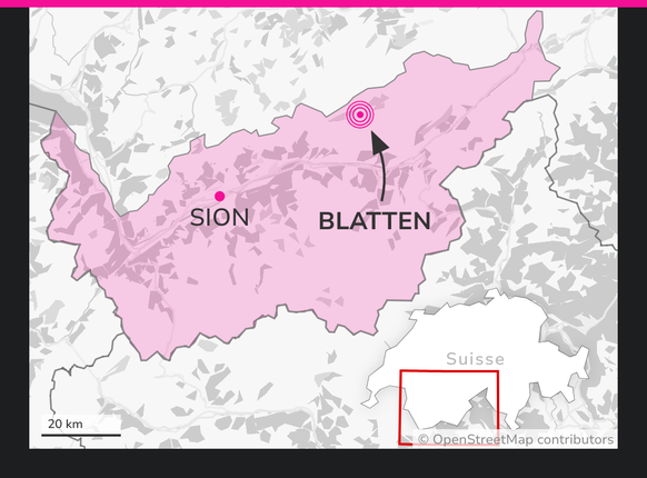 Blatten carte de situation.