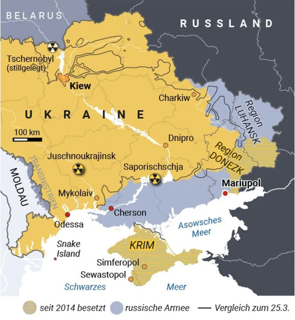 L'armée russe en Ukraine (état au 12 août).