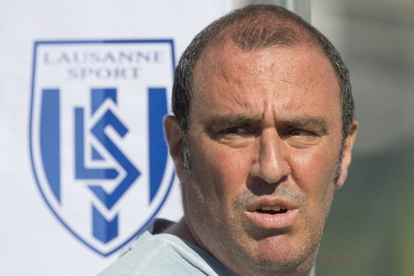 Le president du LS, Alain Joseph, lors d&#039;un match amical de football entre le FC Lausanne-Sport, LS, et le FC Sion ce samedi 22 juin 2013 au stade du Sorecot a Cheseaux-sur-Lausanne. (KEYSTONE/ J ...