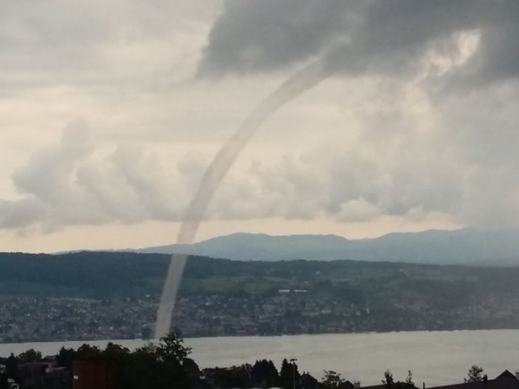 Une tornade sur le lac de Zurich, en 2015.
