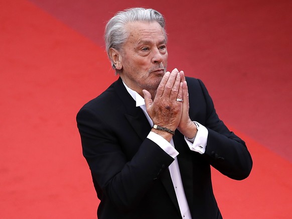 La santÃ© d&#039;Alain Delon, ici au Festival de Cannes en 2019, est dÃ©clinante depuis un AVC cette mÃªme annÃ©e (archives).