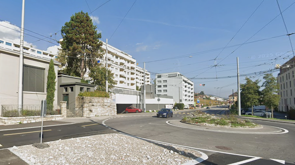 La rue des Gouttes d’Or, dans le quartier de Monru, à Neuchâtel.