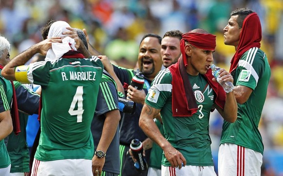 Les Mexicains s'étaient arrêtés pour se rafraîchir en plein match, en huitièmes de finale face aux Pays-Bas.
