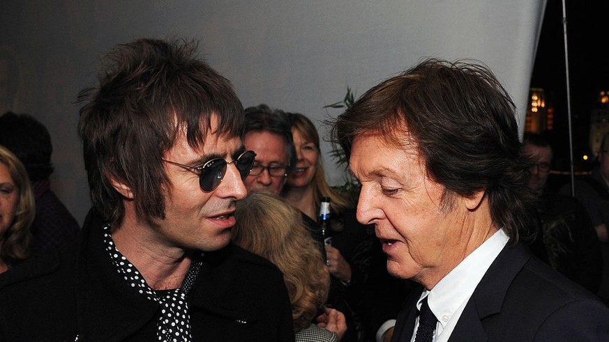 LONDON, ENGLAND - OCTOBER 02: Liam Gallagher and Sir Paul McCartney attend a gala screening of Magical Mystery Tour at The BFI Southbank on October 2, 2012 in London, England. (Photo by Dave J Hogan/G ...