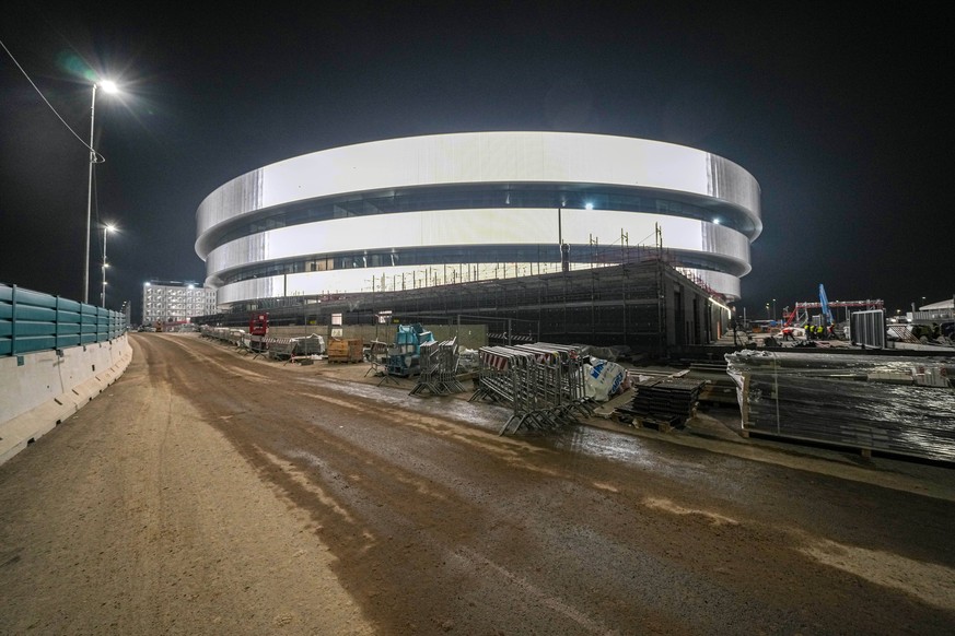 The Milano Santagiulia Ice Hockey Arena for the Milan Cortina 2026 Winter Olympics is seen on Friday, Jan. 9, 2026. (Gian Mattia D'Alberto /LaPresse via AP)
Milan Cortina Hockey Arena Hockey