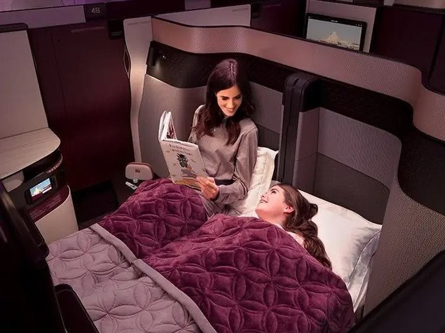 Qatar Airways propose déjà des lits doubles en classe business.