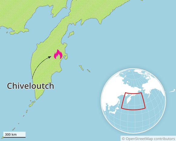 Le volcan Chivelouch en Russie.