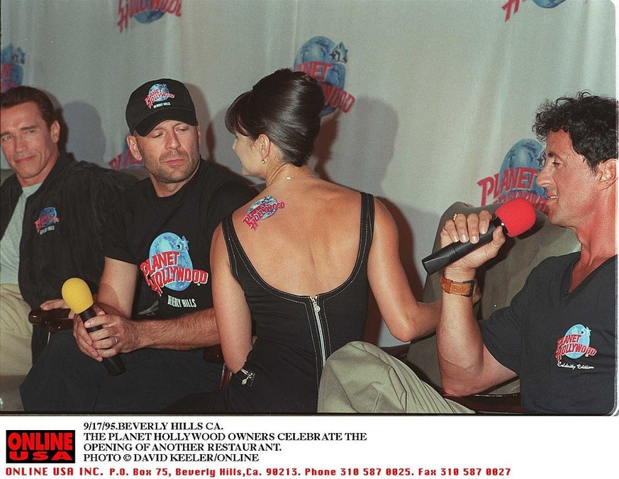 9/17/95. BEVERLY HILLS CA. THE OWNERS AT THE OPENING OF ANOTHER PLANET HOLLYEOOD RESTAURRANT.