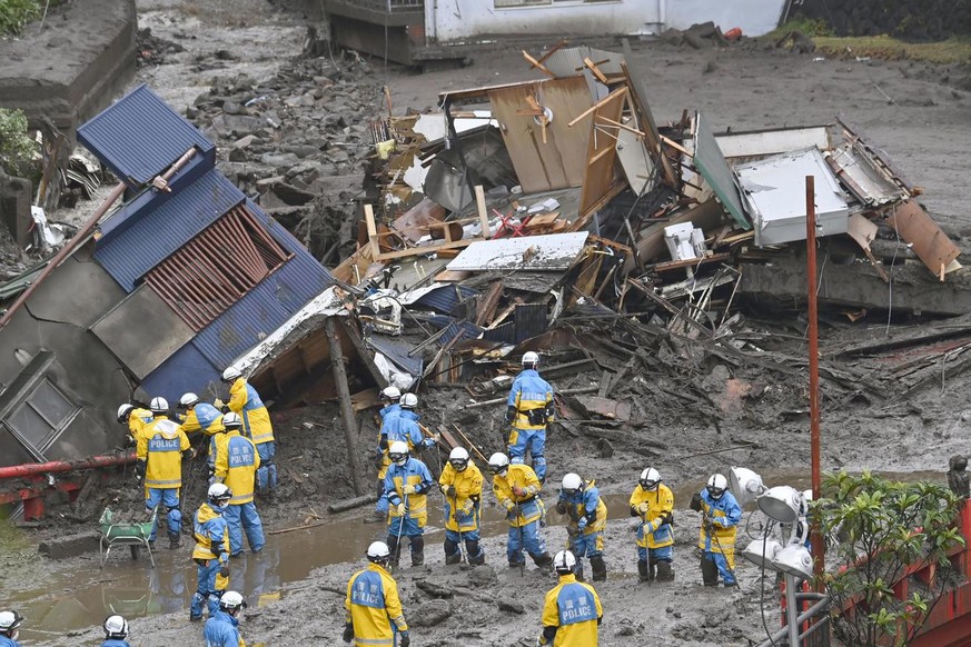 Japon Atami coulée boue catastrophe naturelle police séisme