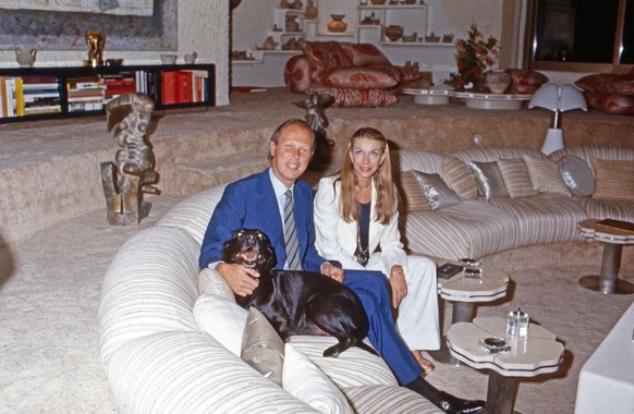 Victor Emanuel Prince of Savoy with his wife Marina at their villa near Geneva, Switzerland 1978. (Photo by Wolfgang Kuhn/United Archives via Getty Images)