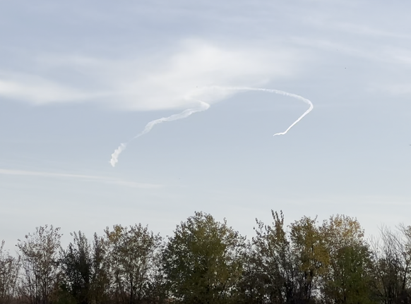 Un avion russe dans le ciel.