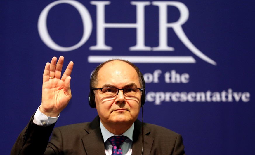 Christian Schmidt, le Haut Représentant de la Communauté internationale, en Bosnie-Herzégovine, en juin.