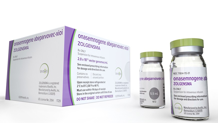 This photo provided by Novartis shows their gene therapy medicine Zolgensma. U.S. regulators want to know why Novartis didn&#039;t disclose a problem with testing data until after they approved the Sw ...