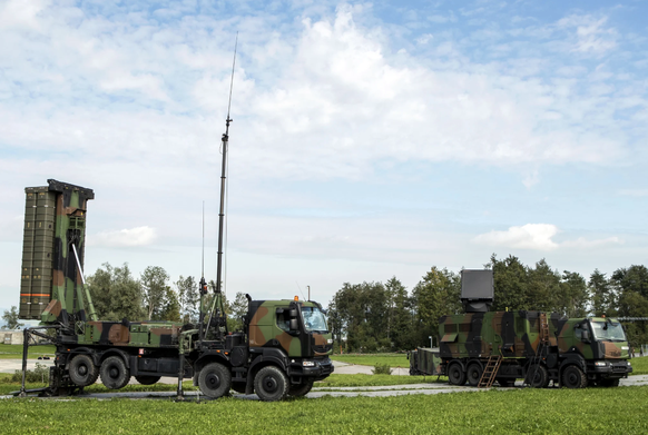 Le radar multifonctions SAMP/T du système de défense aérienne du fabricant français Eurosam. 2019.