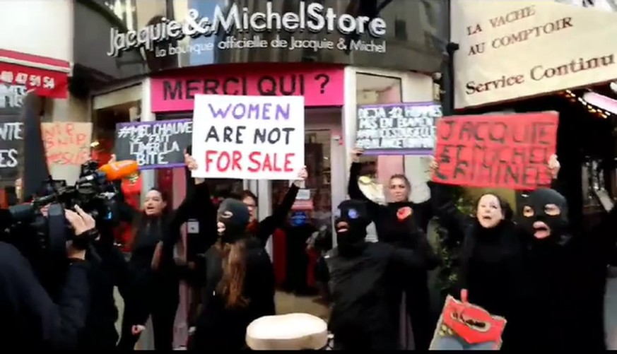 Manifestation contre Jacquie et Michel.