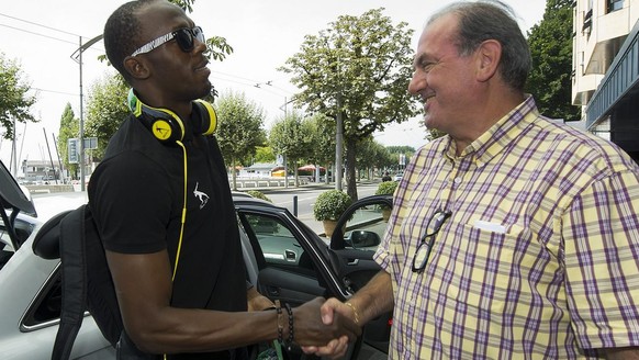 En 2012, Jacky Delapierre avait accueilli Usain Bolt à Lausanne.