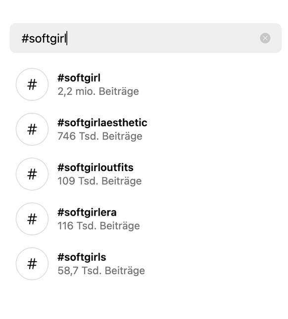 Sur Instagram, il y a plus de 2 millions de contributions à la tendance soft girl.