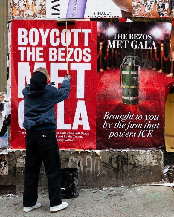 Une campagne de boycott du Met Gala à New York.