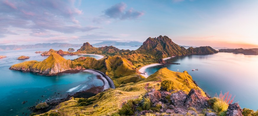 Padar, île d&#039;Indonésie.