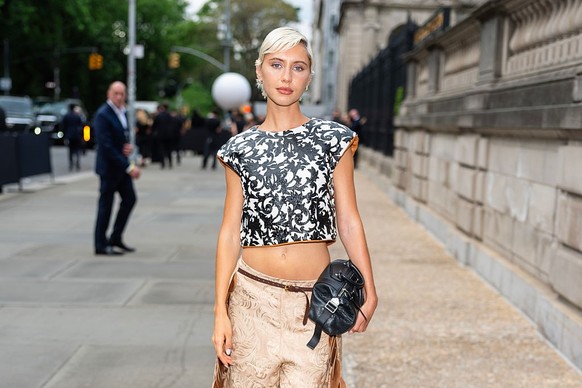 NEW YORK, NEW YORK - MAY 20: Iris Law attends Louis Vuitton Cruise 2027 at the Frick Collection on May 20, 2026 in New York City. (Photo by TheStewartofNY/WireImage)