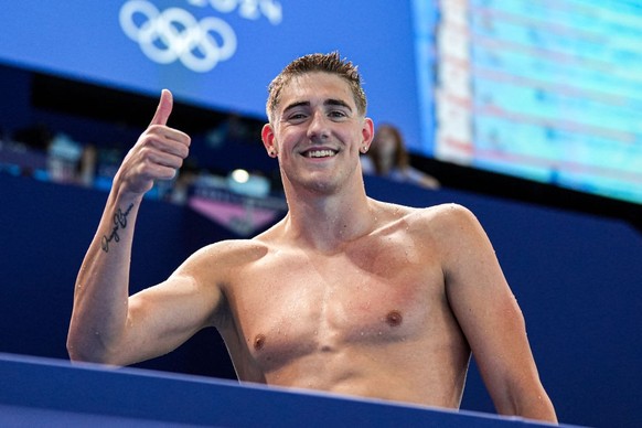 NANTERRE, FRANCE - JULY 27: Caspar Corbeau of the Netherlands competing in the Men&#039;s 100m Breaststroke during Day 1 of Swimming - Olympic Games Paris 2024 at Paris La Defense Arena on July 27, 20 ...