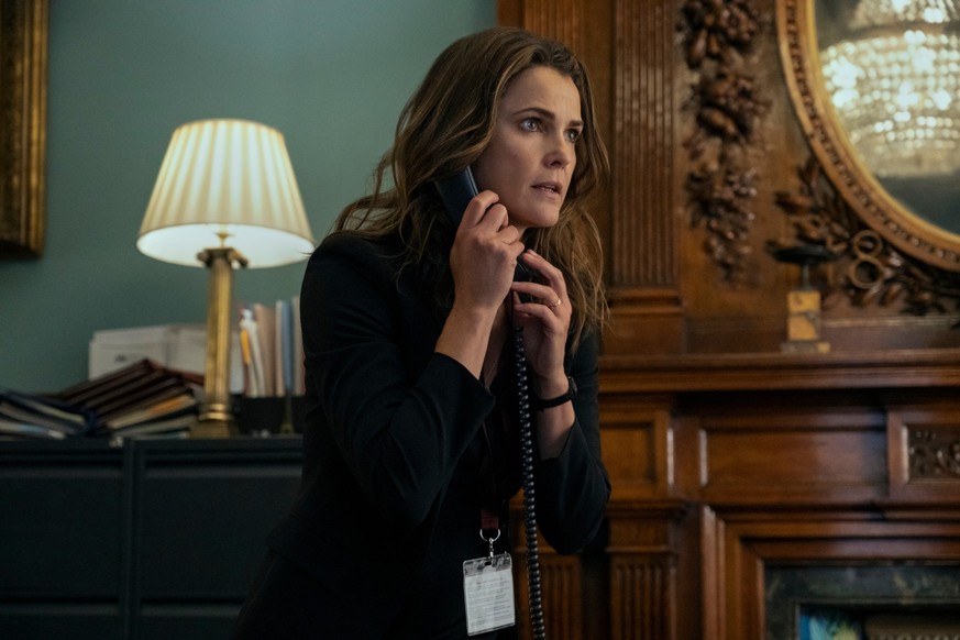 The Diplomat. Keri Russell as Kate Wyler in episode 104 of The Diplomat. Cr. Alex Bailey/Netflix © 2023