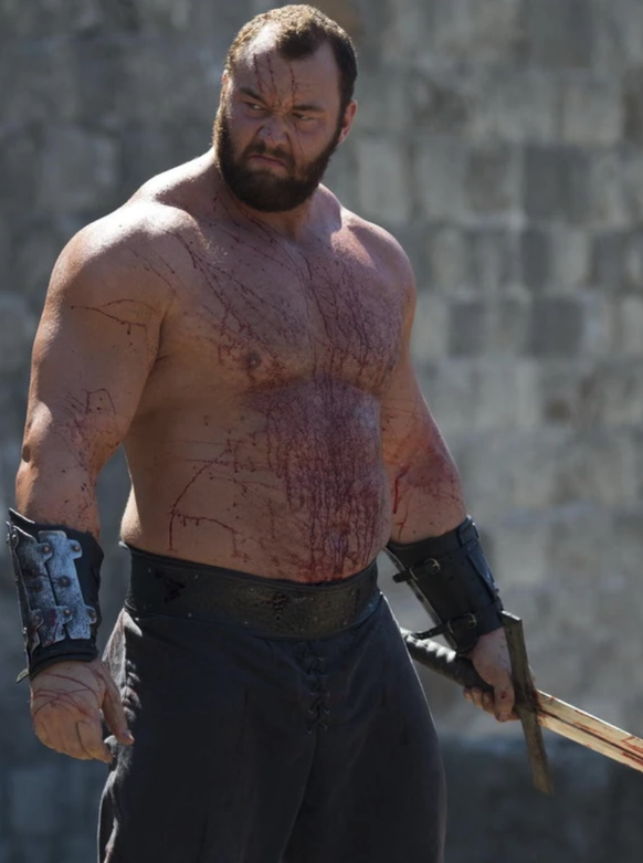 Thor Björnsson dans le rôle de «la Montagne» dans Game of Thrones.