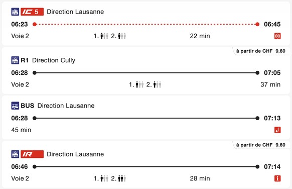 Des trains supprimés, et des bus de remplacement, voilà ce qui attend les pendulaires.