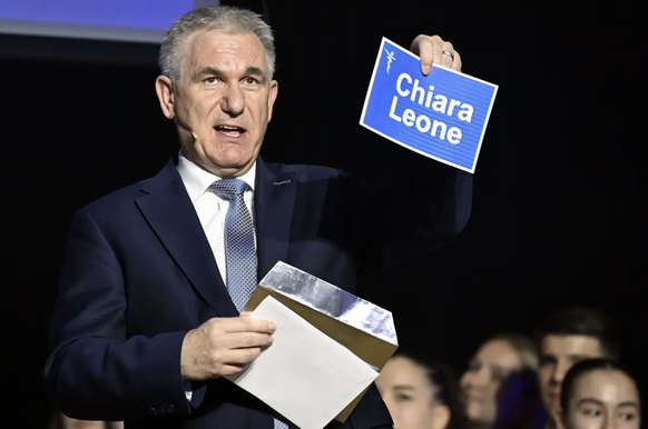 Alex Hürzeler lors du gala sportif d'Argovie.
