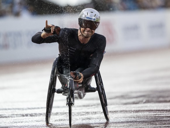 Marcel Hug a largement devancé ses adversaires au marathon de Chicago dimanche. (Archives)