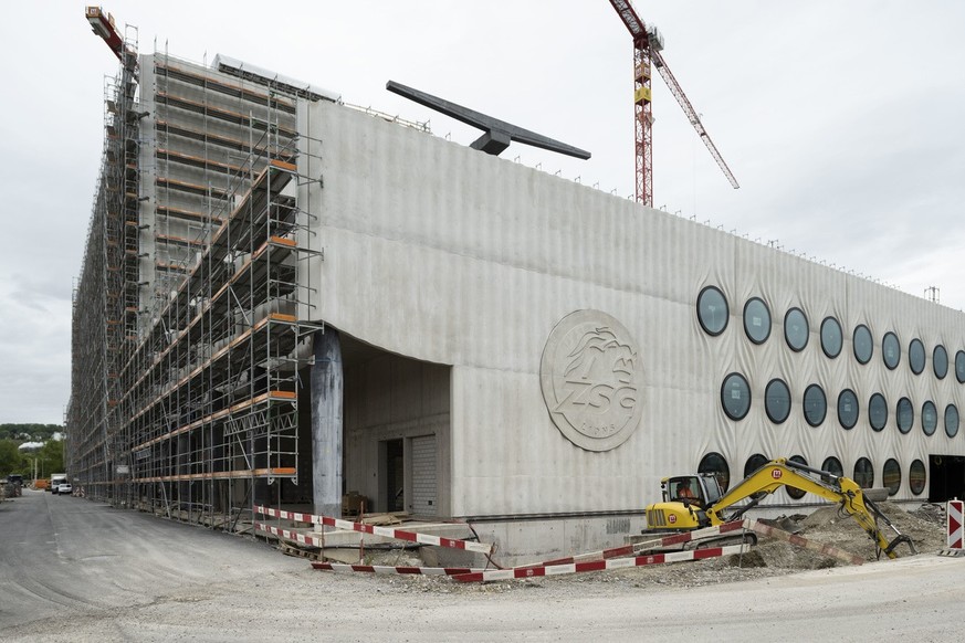 Die Baustelle der Swiss Life Arena, dem zukuenftigen ZSC Stadion in Zuerich-Altstetten, fotografiert am 26. Mai 2021. Das Bauende des Stadions ist fuer Ende Juli 2022 geplant. (KEYSTONE/Christian Beut ...
