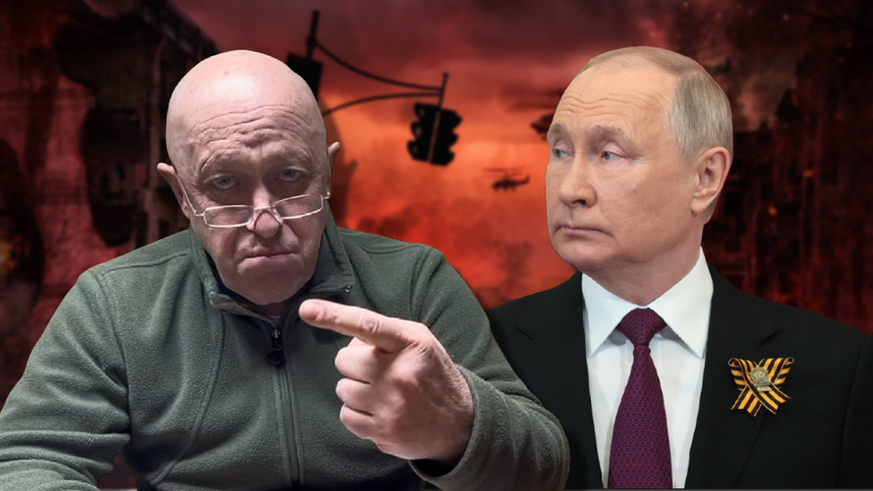 Evgueni Prigojine et Vladimir Poutine