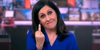 Elle dérape en direct sur la BBC