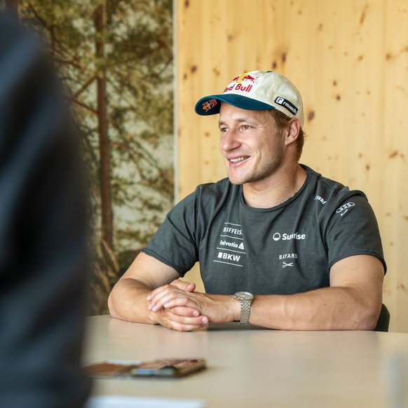 Marco Odermatt lors de notre interview.