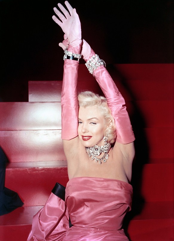Actress Marilyn Monroe poses for a publicity still for the 20th Century Fox film 'Gentlemen Prefer Blondes' in December 1952 in Los Angeles, California. (Photo by Michael Ochs Archives/Getty ...