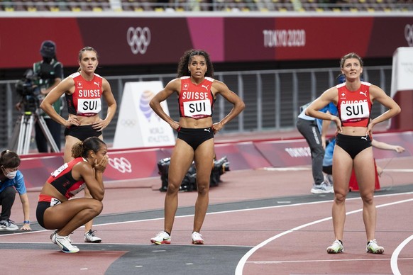 C'est la déception qui prédominait dans le camp suisse après la finale du relais 4x100 mètres à Tokyo.