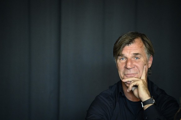 Petr Svoboda, Directeur des operations hockey du LHC parle lors de la conference de presse d&#039;avant-saison du club de hockey sur glace de National League Lausanne Hockey Club, LHC, ce lundi 12 sep ...